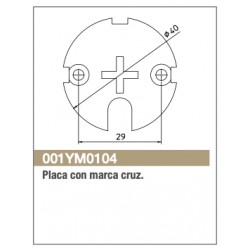 Placa con marca cruz para motor CAME MONDRIAN 4