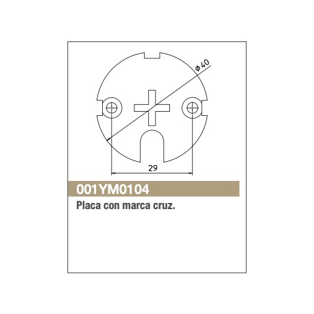 Placa con marca cruz para motor CAME MONDRIAN 4